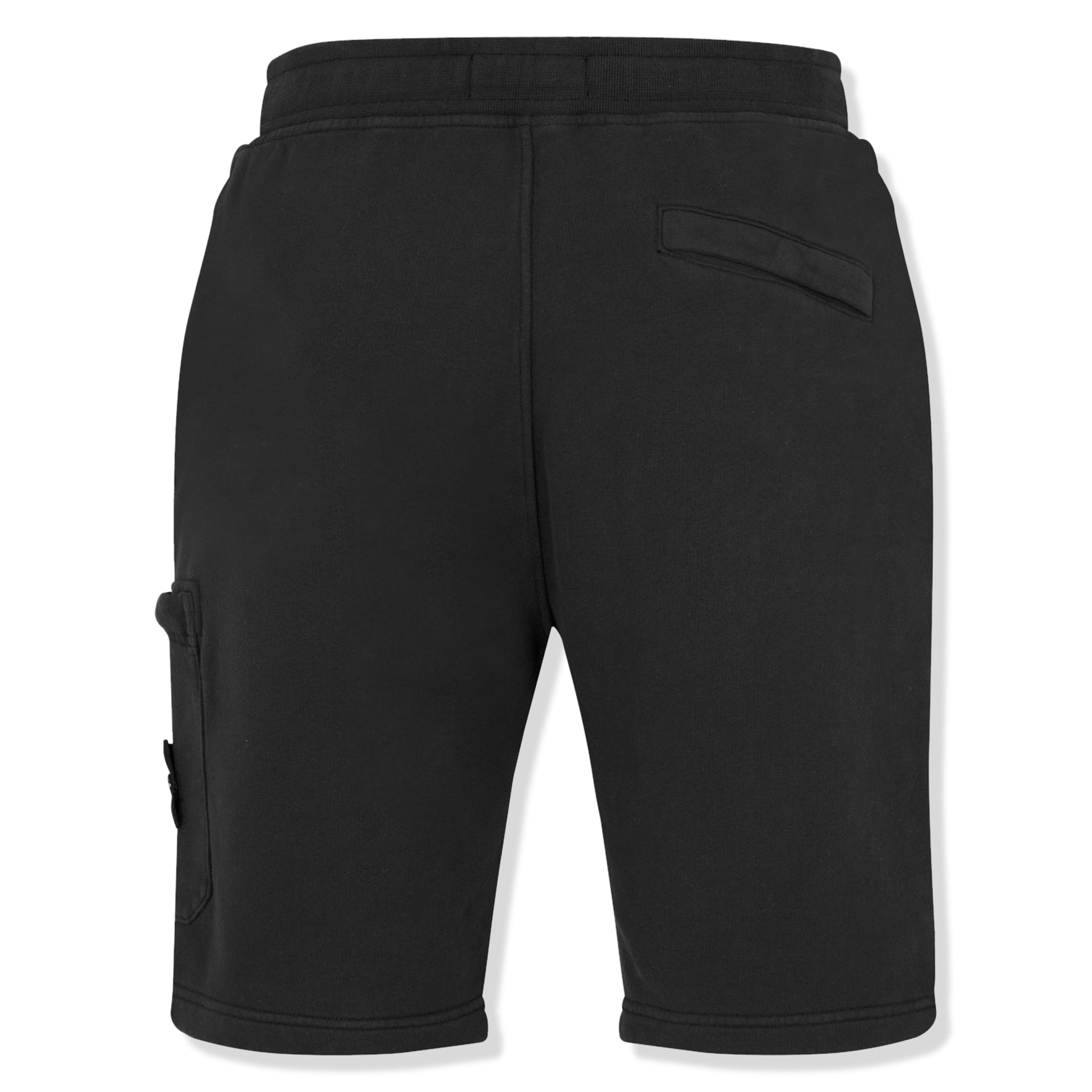 Image of Stone Island Black Logo Cotton Shorts